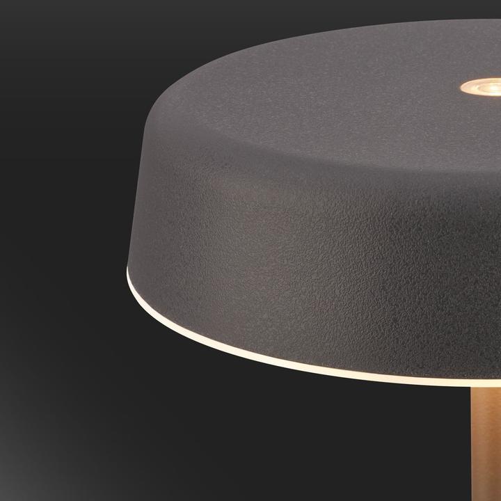 Image du produit Briloner Brilo unplugged PALA Akku Tischleuchte mit Lichtkante - Anthrazit (200 lm)