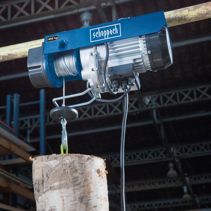 Actual product image Scheppach Wire rope hoist
