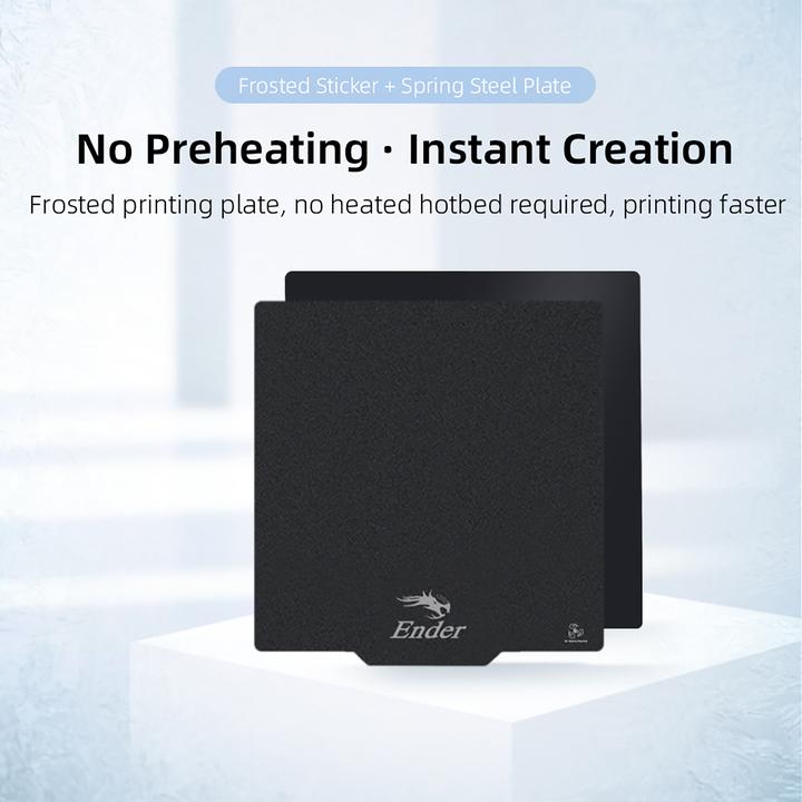 Image du produit Creality 235x235mm Frosted Cold printing Plaque de construction magnétique en acier à ressort pour Ender (Plat)
