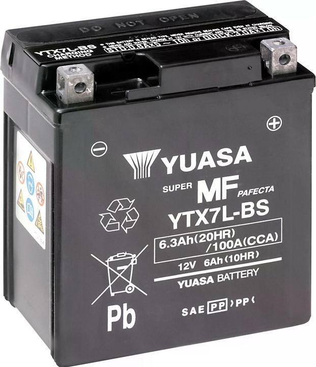 Yuasa YTX7L-BS (12 V, 6.30 Ah, 100 A)