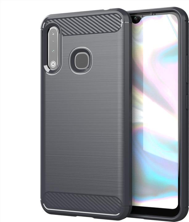 Actual product image Cadorabo TPU Ultra Slim carbon stainless steel Combi Cover (Samsung Galaxy A70e)