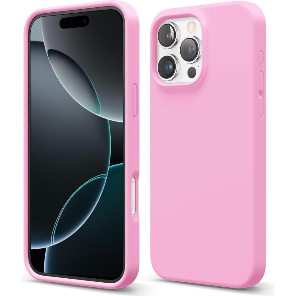 Screenguard Apple iPhone 16 Pro Max Liquid Silicone Case Hülle (Apple iPhone 16 Pro Max), Smartphone Hülle, Pink