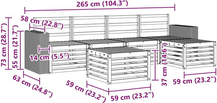 Produktbild vidaXL Outdoor-Sofa