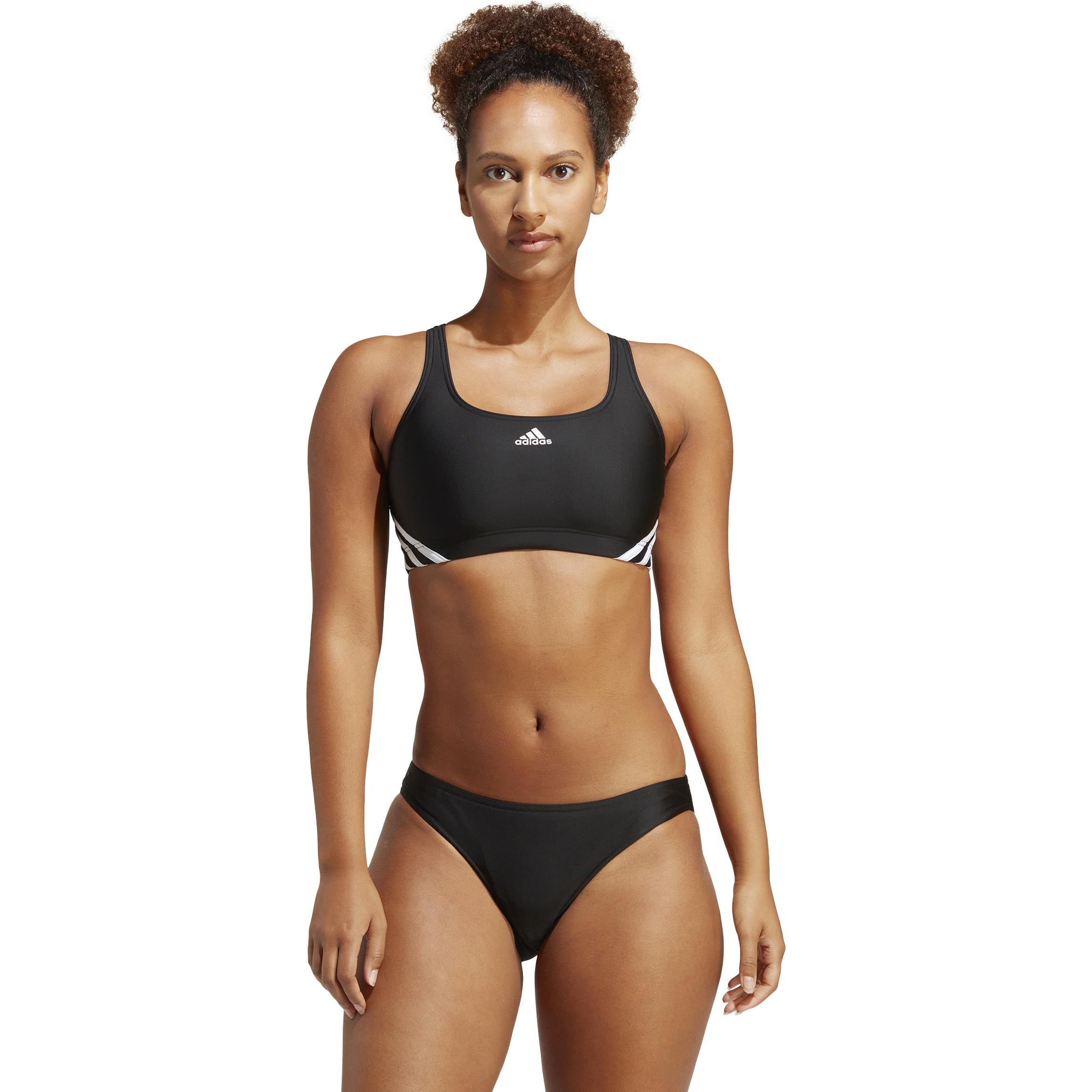 Thumbnail - adidas, Damen, Bikini, 3S SPORTY BIK,BLACK/WHITE BLACK/WHITE Grösse: 36, Schwarz, Grau, (36)