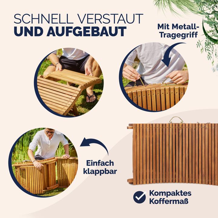 Image du produit Casaria Chaise longue à bascule (190 cm)