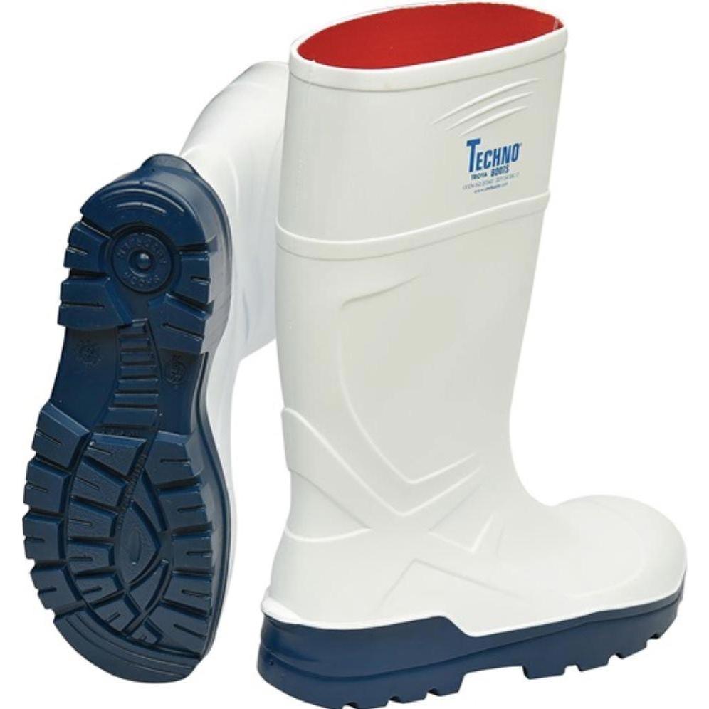 Techno Boots, Sicherheitsschuhe, Stiefel VITAN Grösse 44 weiss S4 CI SRC EN ISO 20345 Polyurethan (S4, 44)
