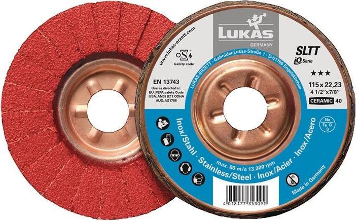 Actual product image Flap disc SLTT Ceramic Ø 178 mm grit 60 flat INOX/steel ceramic grain CO (60)