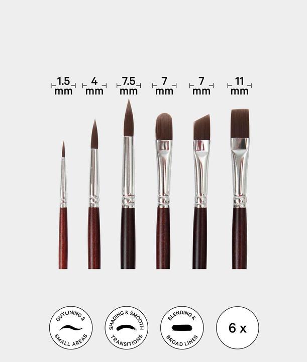 Produktbild I Am Creative Universal Pinselset – Künstler-Set (12 mm)