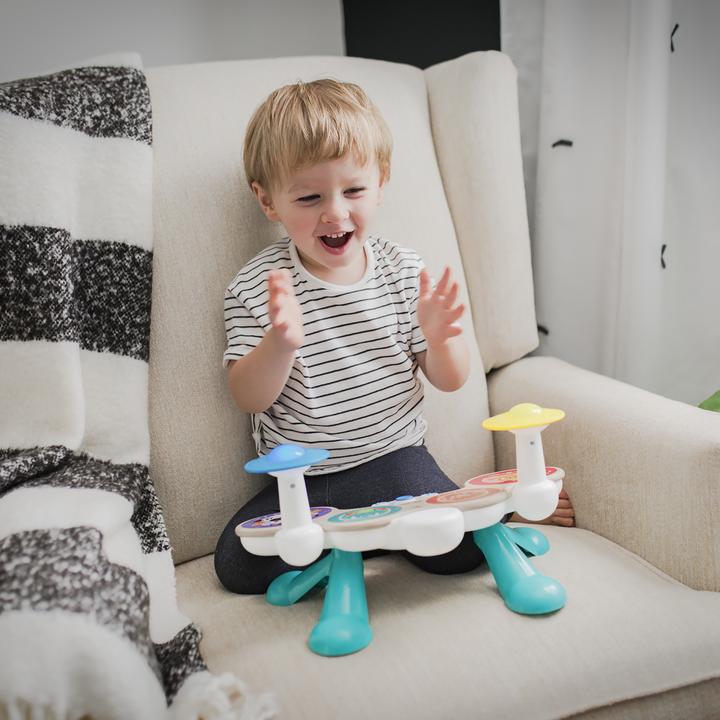 Productafbeelding Hape Deluxe Magic Touch Trommel (Duits, Frans, Italiaans, Engels)