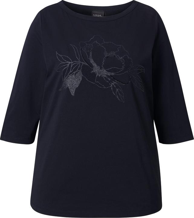 Produktbild Ulla Popken Shirt, Blüte, U-Boot-Ausschnitt, Langarm (62)
