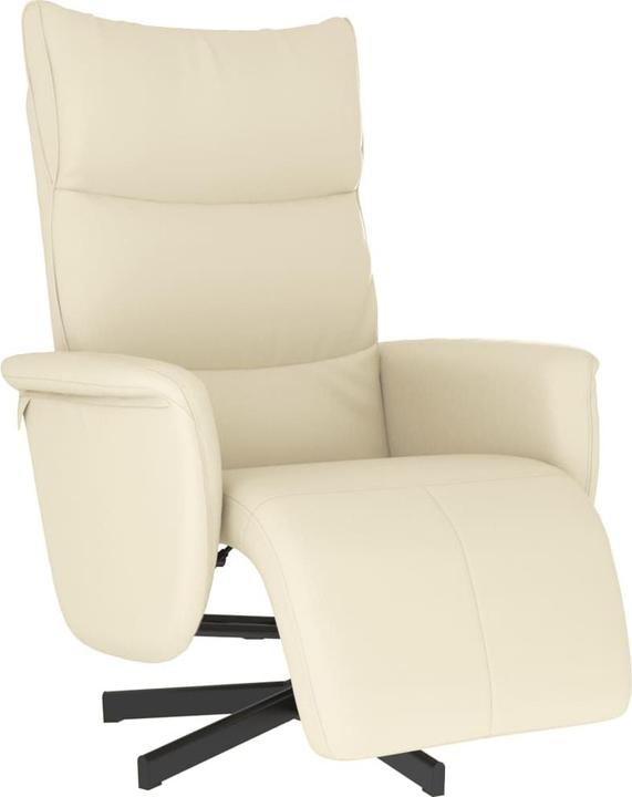 Produktbild vidaXL Relaxsessel mit Fussteil Creme Kunstleder,Farbe