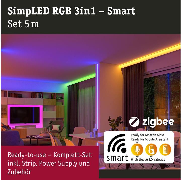 Produktbild Paulmann SimpLED LED Stripe Set (RGB, 500 cm, Indoor)