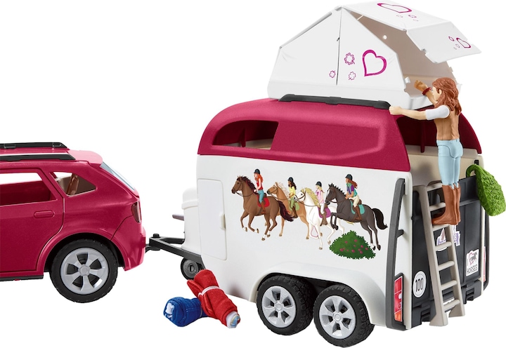Productafbeelding Schleich Avontuur met auto en paardentrailer