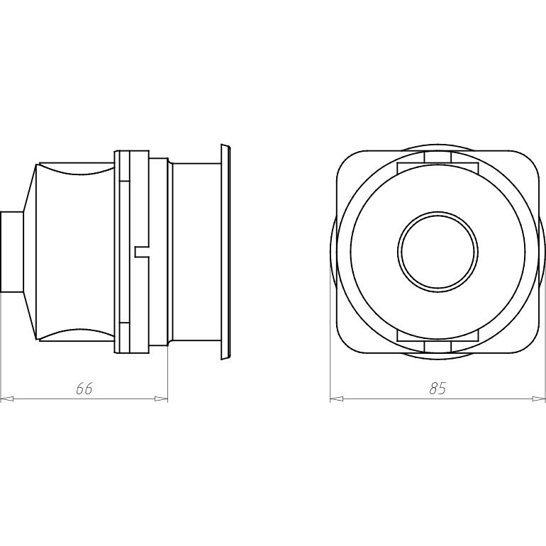 Thumbnail - Kaiser, Abzweigdose, CEE-Gerätedose 1275-40 Höhe 61mm