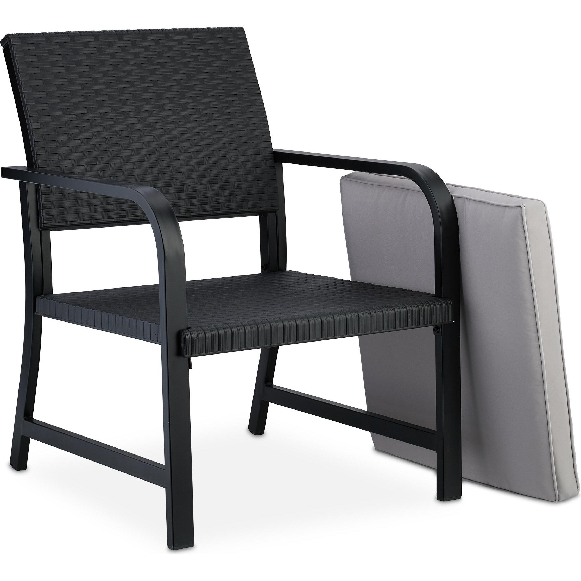 Thumbnail - Relaxdays, Gartentisch + Balkontisch, 3-tlg. Balkonmöbel-Set (48 cm)