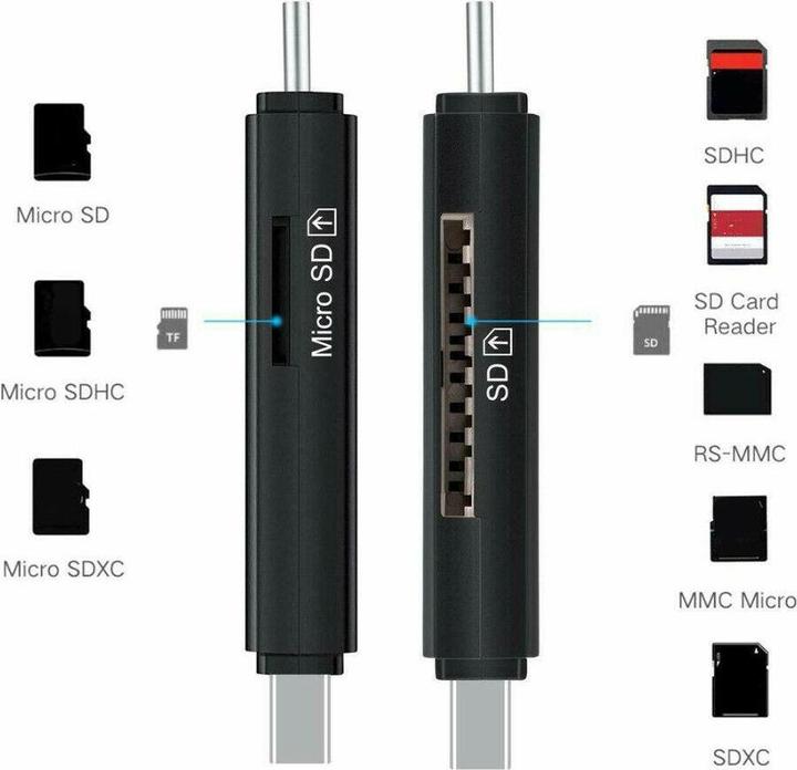 Immagine prodotto JTI Lettore di schede - USB Tipo-C/USB 3.0 (USB 3.0, USB-C)