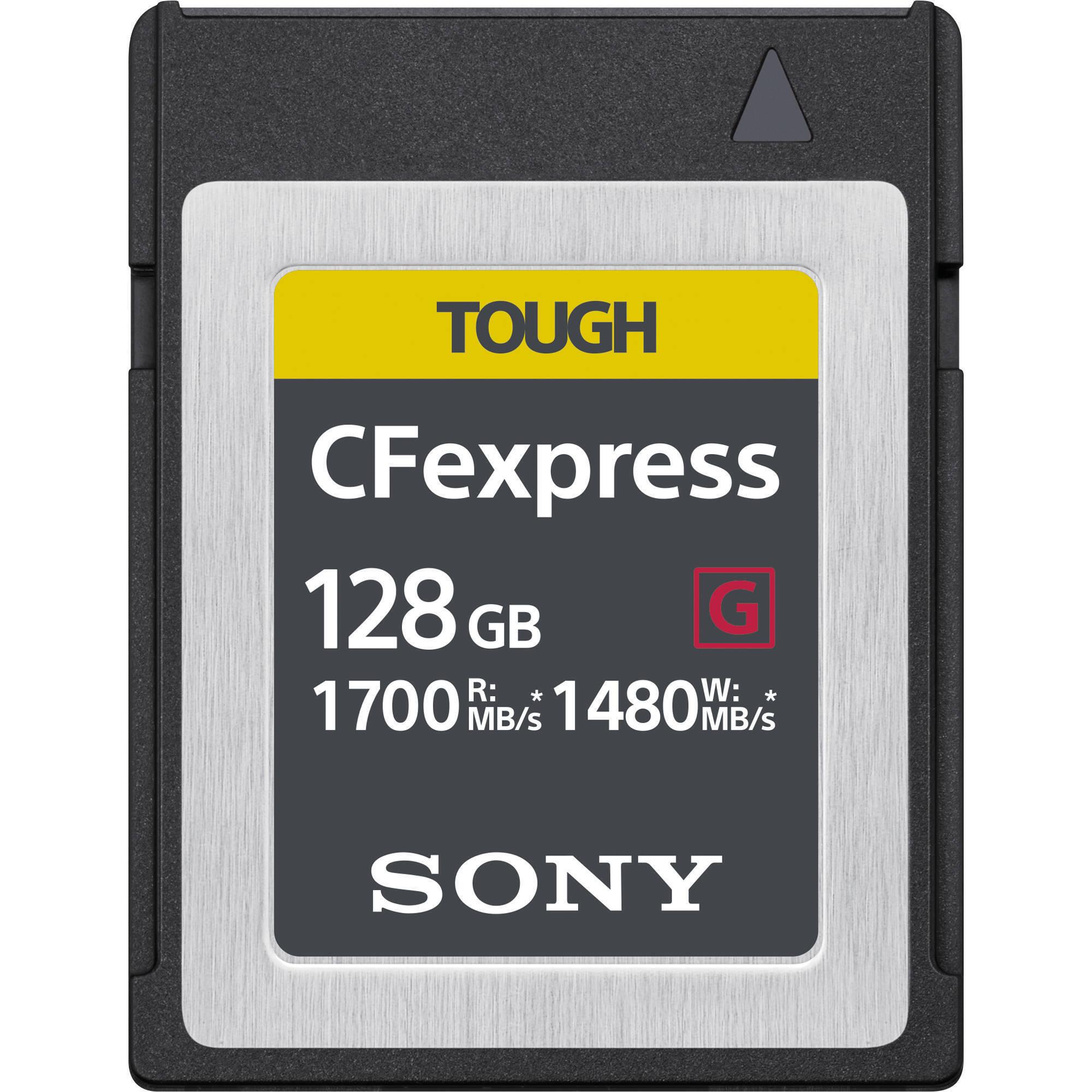 Sony Tough (128 GB, CFexpress Typ B), Speicherkarte, Schwarz