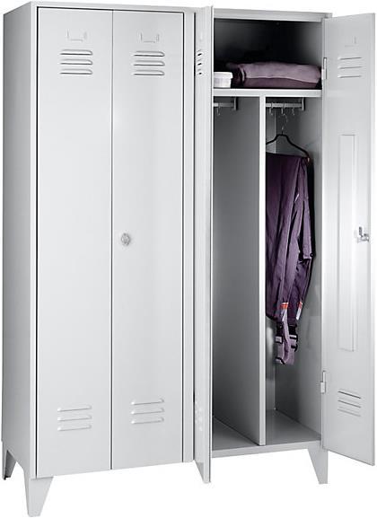 Immagine prodotto Wolf Armadietto in acciaio con piedini a perno, scompartimenti alti come un armadio (120 cm, 185 cm)