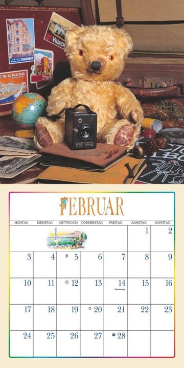Actual product image The Teddy Bear 2025 - Brochure Calendar - Wall Calendar - Format 30 x 30 cm (30 x 30 cm, Hardcover, German)