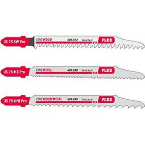 Flex-Tools, Lama, Zubehör 490008 Stichsägeblatt-Set für Holz, Metall und Demontage JS 75 Pro Set 3 Stück