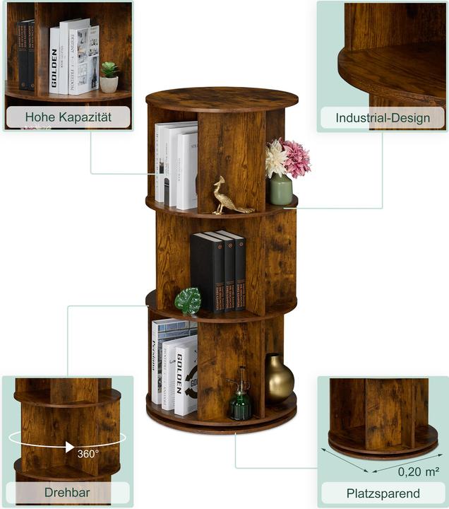 Actual product image Relaxdays Bookshelf (50 x 50 x 104 cm)