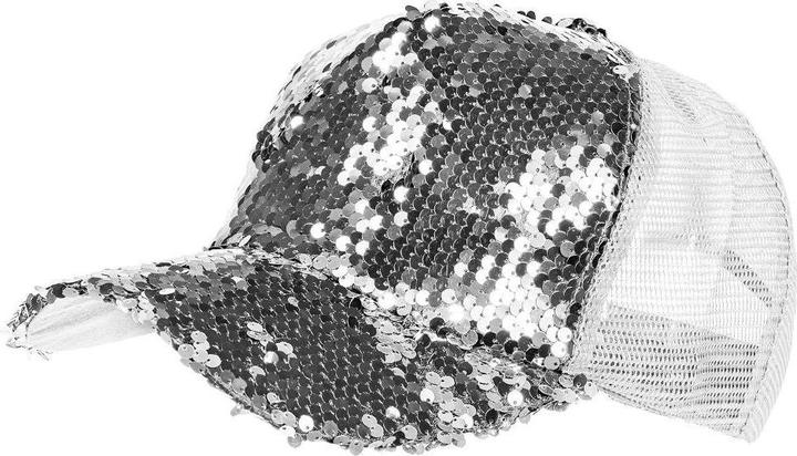 Produktbild Wilbers Pailletten Basecap silber