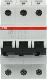 Actual product image ABB S203M-C63 Automatic circuit breaker 63A pro M compact 3p C-Char