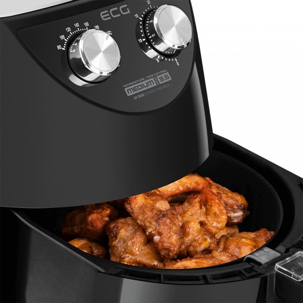 Actual product image ECG AF 3500 fryer Single Hot air fryer Black, Stainless steel