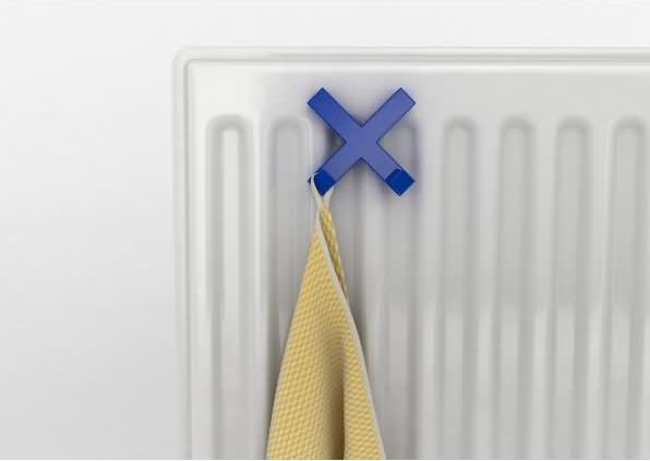 Actual product image Magni Mega Magnet CROSS XL (70 x 70 mm, incl. 2 hooks for hanging objects) blue (1 x)