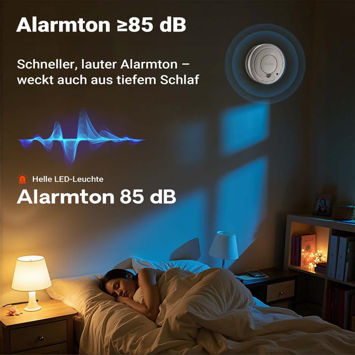 Produktbild Wiltec 40x Rauchmelder 9-V-Batterie Feuermelder HUSH-Funktion Brandschutzmelder