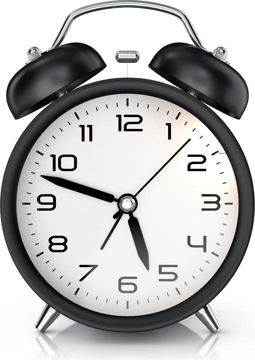 Bearware Wecker analog, rund, mit Licht, Retro, lauter Glockenalarm, Beleuchtet, Vintage, ohne Ticken