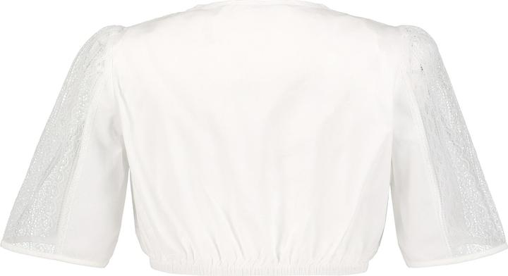 Produktbild Ulla Popken Dirndlbluse, Spitzendetail, Rundhals, Halbarm (60)