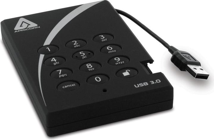 Produktbild Apricorn Aegis Padlock 3.0 A25-3PL256-2000 - Festplatte - verschlüsselt - 2 TB - extern ( (2 TB)