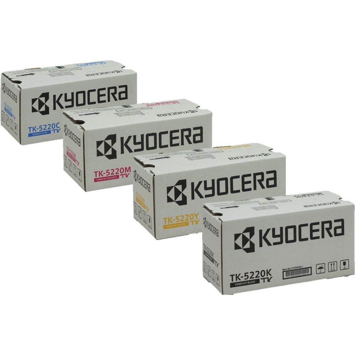 Kyocera, Toner, Toner originale TK-5220 - multipack da 4 (ciano, magenta, giallo, nero) (C, FC, M, Y, C, FC, M, Y, C, FC, M, Y, C, FC, M, Y)