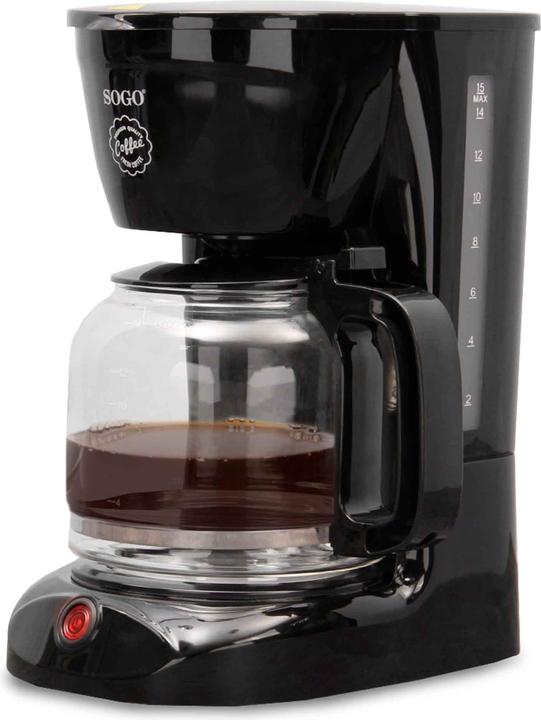 Sogo MACHINE À CAFÉ À ÉGOUTTEMENT AVEC POT EN VERRE, - 1,8L - 950W