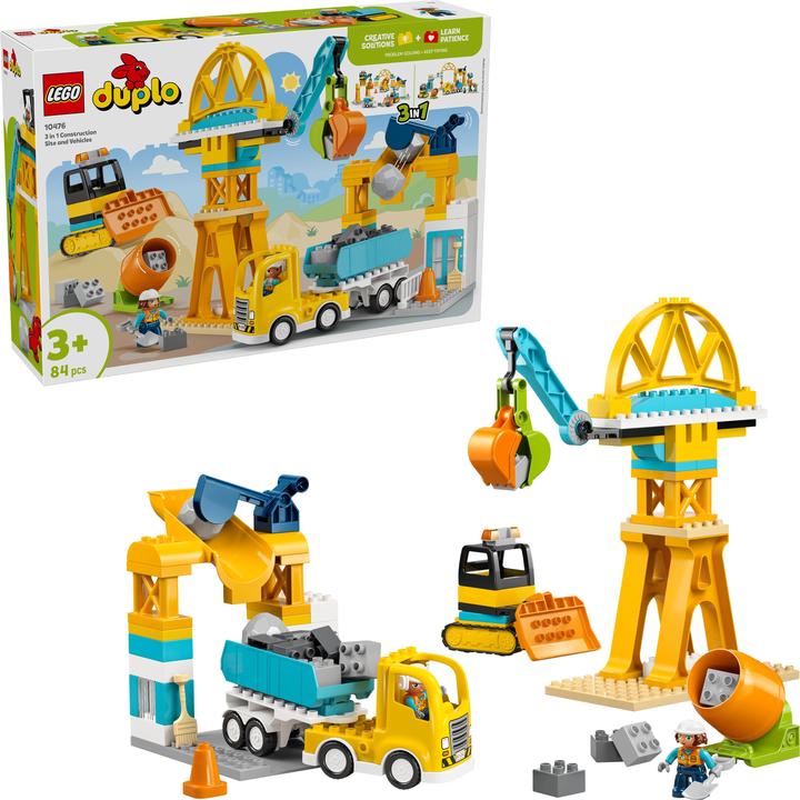 Actual product image LEGO Baustelle mit Baufahrzeugen – 3-in-1-Set (10476)