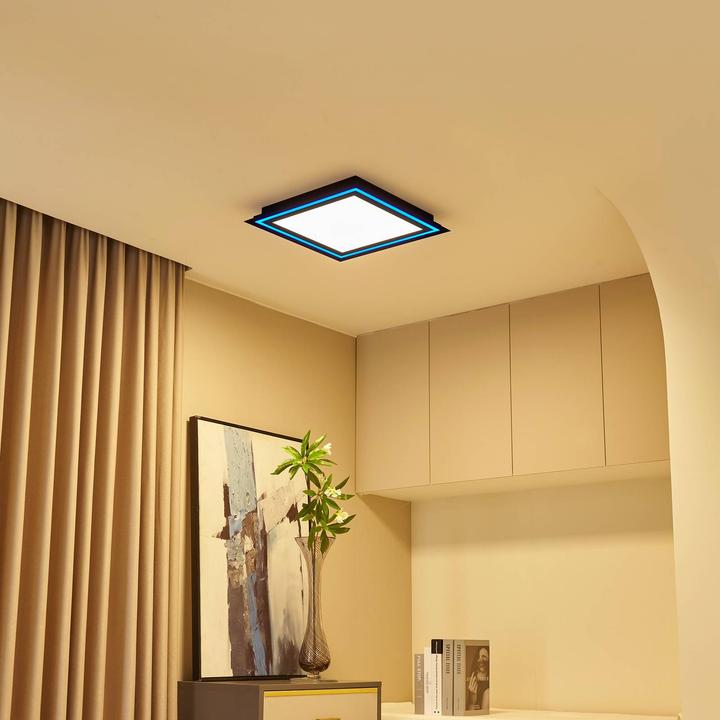 Image du produit Lucande Plafonnier LED Leicy RGBW noir 44cm (1300 lm)