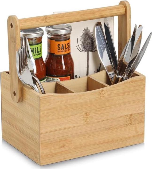 Produktbild Zeller Present Besteck- und Serviettenhalter Bambus 21.5x14x12/23 cm