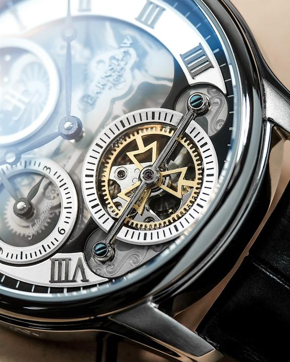 Produktbild Thomas Earnshaw Montre Homme automatique cuir noir Longitude Shadow ES-8063-01 (Analoguhr)