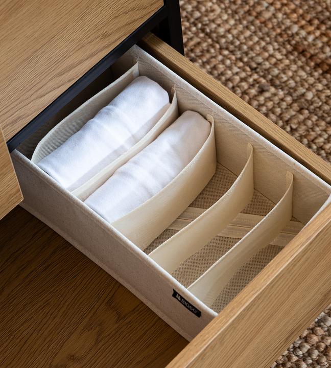 Produktbild Bigso SOFT ll Organizer Beige - 6 Fächer schmal (16.50 cm)