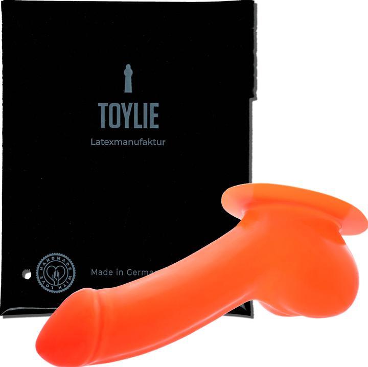 Actual product image Toylie Latex Penis Sheath Adam With Base Plate