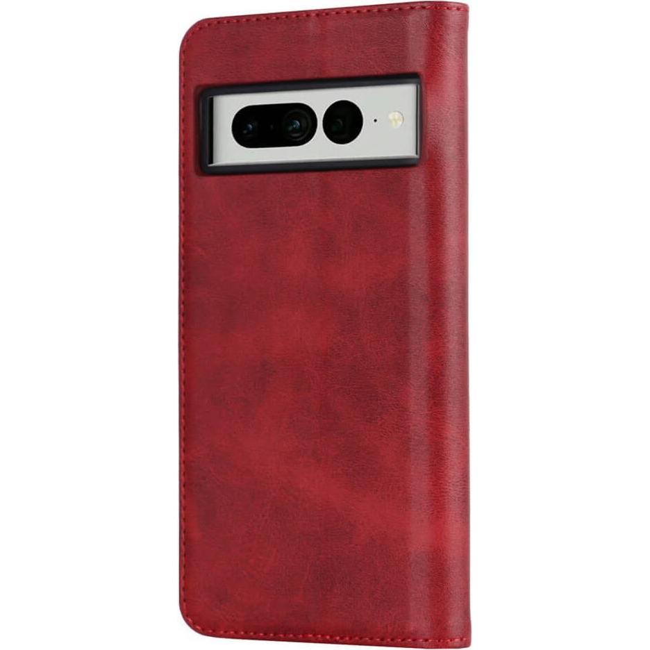 Thumbnail - Cover-Discount Google Pixel 7 Pro - Stand Flip Case Hülle rot (Google Pixel 7 Pro), Smartphone Hülle, Rot