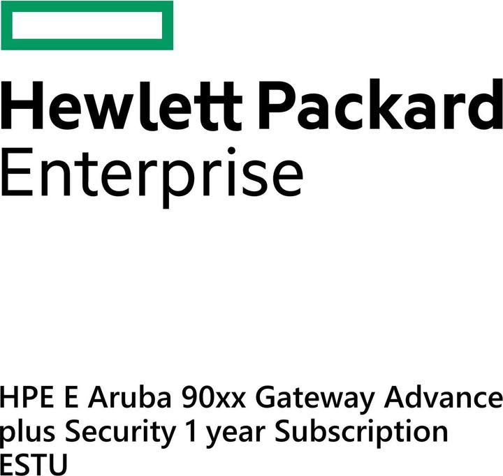 Produktbild HPE E Aruba 90xx Gateway Advance plus Security 1yr Sub E-STU (1 Gerät, 12 Monate)