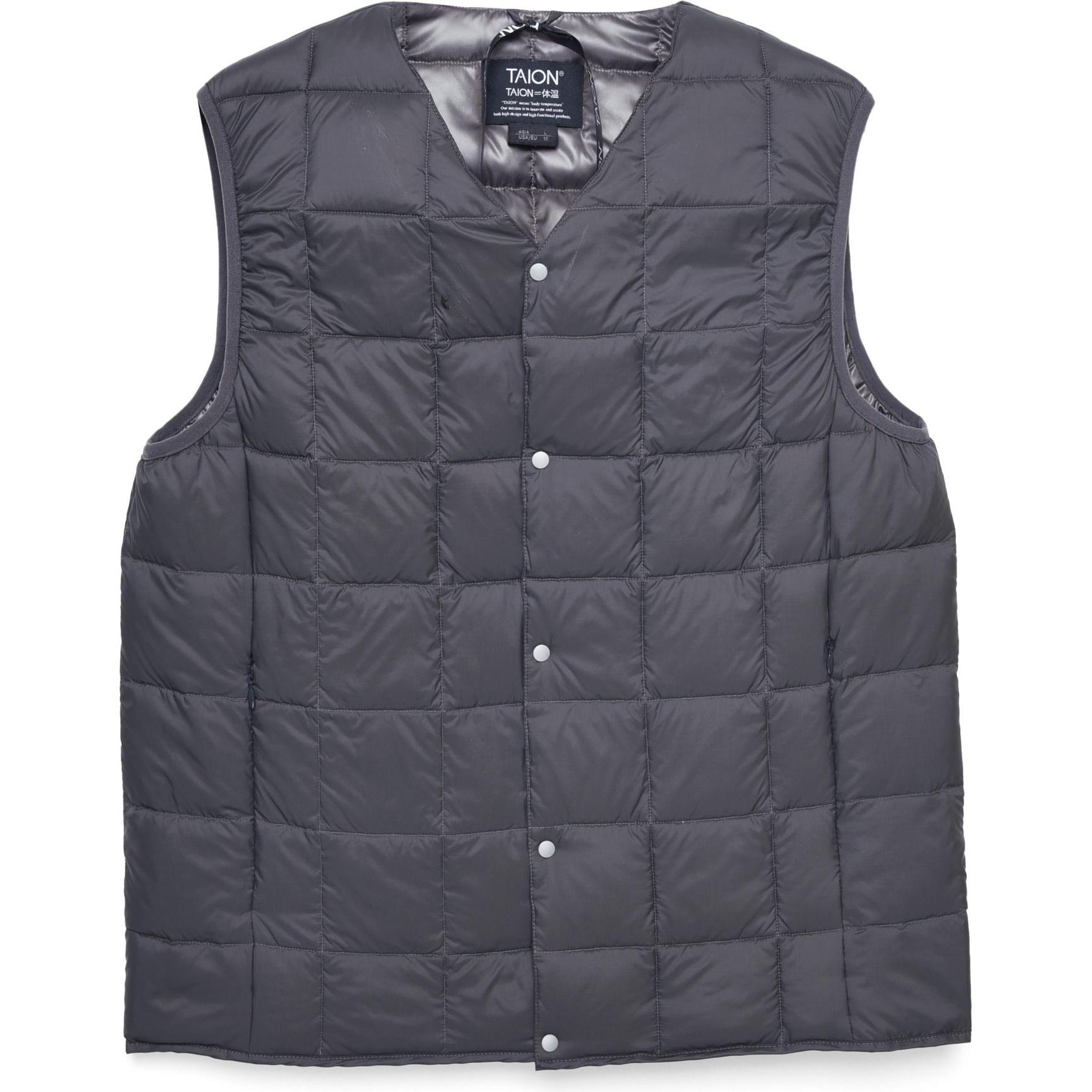 Taion, Herren, Jacke, jacke mit v-auchnitt button (S), Grau, S