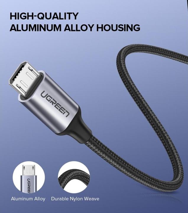 Actual product image Ugreen Micro USB to USB-A 2.0 Cable (1 m, USB 2.0, 18 W)