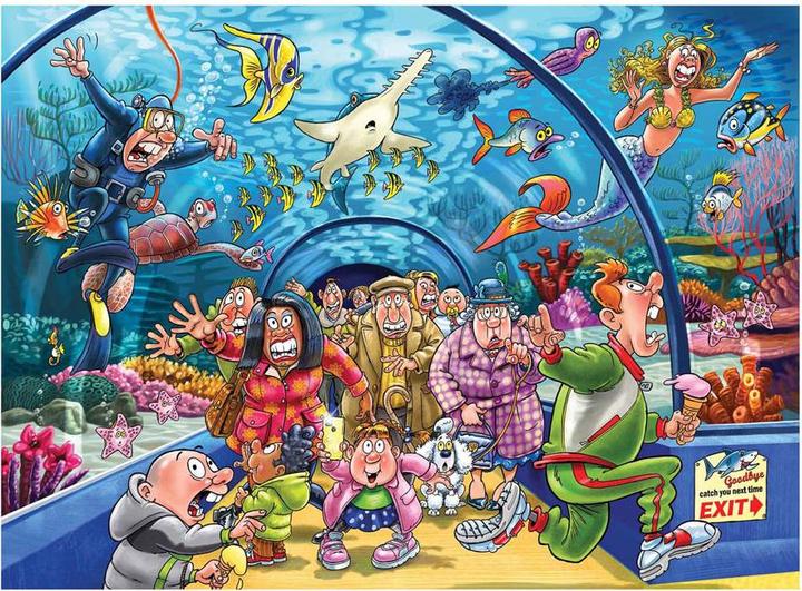 Actual product image Jumbo Wasgij - Original 43: Aquarium Antics (1000 pieces) (1000 pieces)