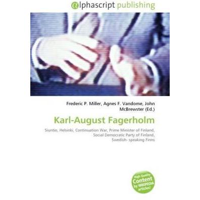 Karl-August Fagerholm, Fachbücher von Frederic P. Miller, John McBrewster, Agnes F. Vandome