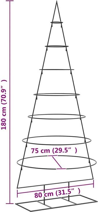 Actual product image vidaXL Metall Weihnachtsbaum (180 cm)