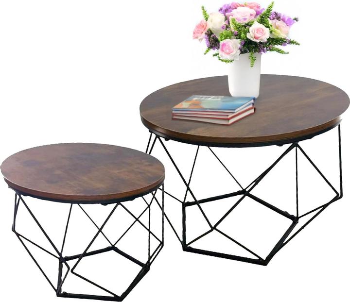 Relaxdays Ensemble de 2 tables déco (12 x 40 cm, 13 x 50 cm)