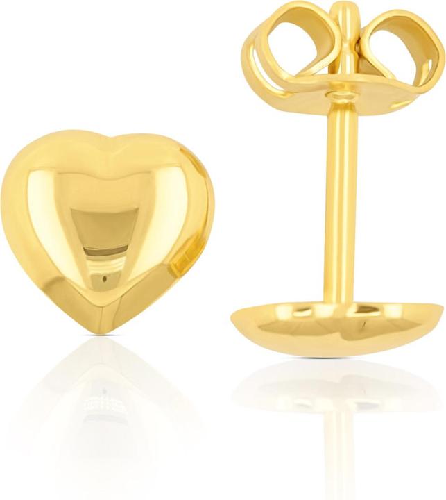 Image du produit Muau Stud earrings coeur or jaune 750, 6mm (Or jaune 750/18K)
